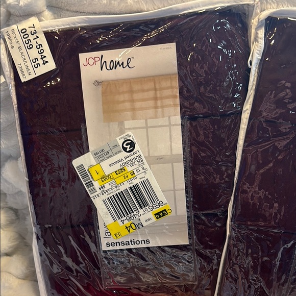 5 JCP Home Burgundy Layered Valances NWT - Picture 1 of 3